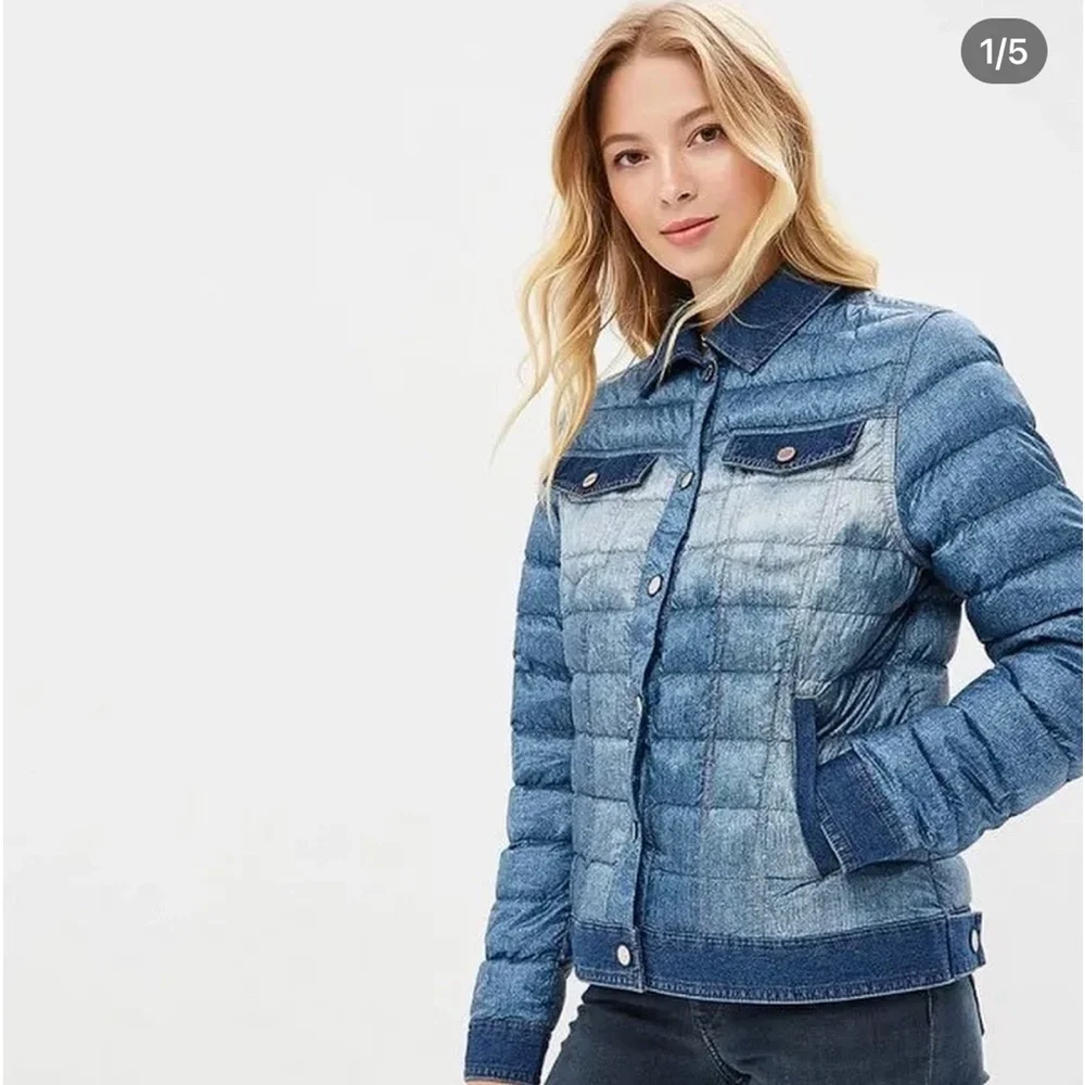 Guess Los Angeles Denim puffer jacket - Picture 2 of 13